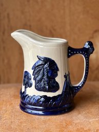 Vintage Ole Sleep Eyes WEIR Pottery Company Pitcher