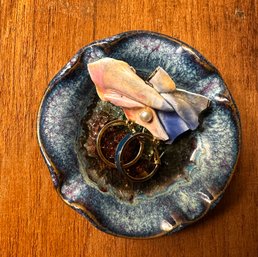 Vintage Trinket Dish With Jewelry