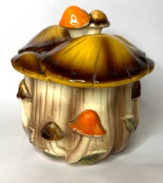 Vintage MCM  Homco Mushroom Ceramic Canister