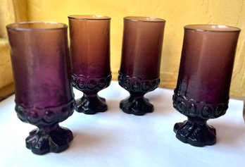 Vintage Tiffin Franciscan Amethyst Glasses S/4