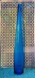 Vintage MCM Aqua Blue Tall Decanter Bottle