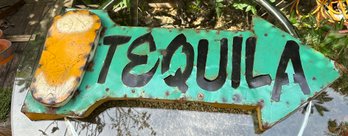 Vintage Metal Sign - Tequila Arrow