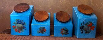 Mid Century Vintage Hyalyn USA 199S 4pc .Canister Set