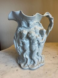 (A35) Antique Moulded Jug ' Silenus' STAFFORDSHIRE Charles James Mason & Co. 1845