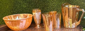 Vintage Lot Of Carnival Iridescent Glass Lot