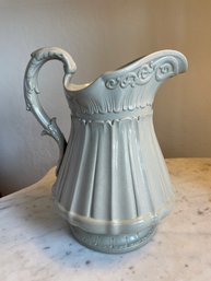 (A18) Antique 1850s Linenfield William Ridgway & Co Hanley Moulded Jug