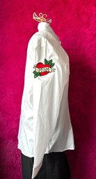 Vintage Upcycled Button Down With Mom Tattoo Sleeve