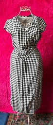 Vintage J CREW Gingham Wrap Dress