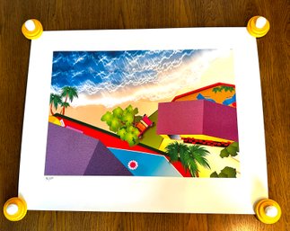 Unframed Michael Muffins 'Above The Beach' Signed Lithograph 36/500