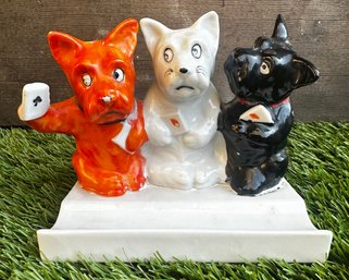 Vintage Japan Poker Dogs Figurine