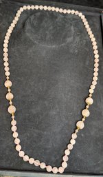 Vintage Pastel Pink Beaded Necklace
