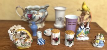 Lot Of Vintage Porcelain Figurines & Trinkets  Lefton, Napco, Germany, & Japan