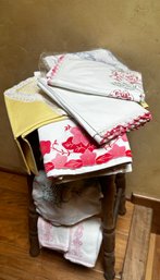 Vintage Unused Embroidery-Ready Pillowcase & Napkin Set  4 Sets