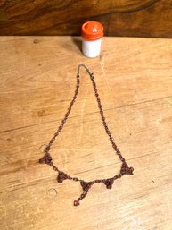 Vintage Rhinestone Necklace In Kodak Film Canister