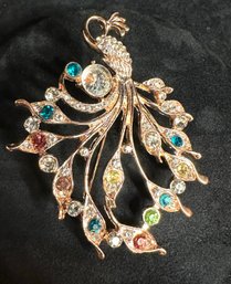 Vintage Rhinestone Multi-Colored Brooch