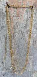 B43 Lot Of Gold Tone Necklaces