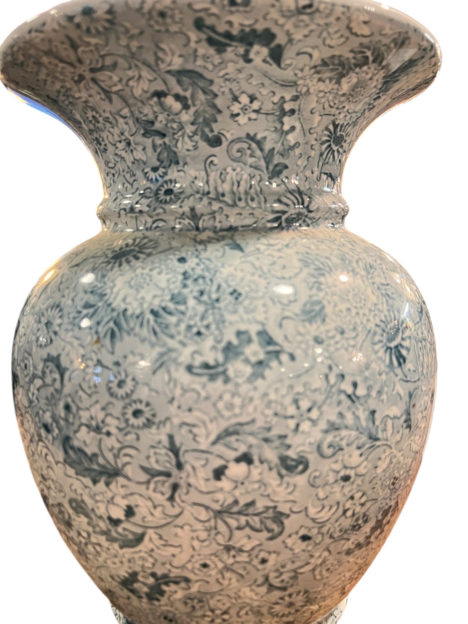 Antique Transferware Clementson Shelton Siam Ironstone Vase #1606 ...
