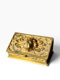 Antique Diminutive Gold Leafed Stamp Box