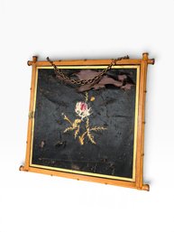 Extraordinary Victorian Bamboo Shaving Mirror Patented 1878