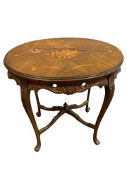 Antique French Style Inlaid Satinwood Side Table