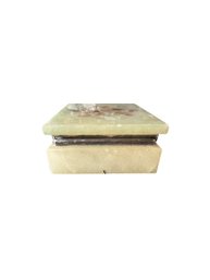 Beautiful Vintage Onyx Casket Stamp Box