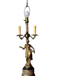 Antique Art Nouveau Figural Table Lamp