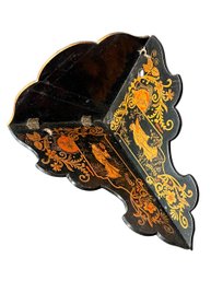 Antique Folding Chinoiserie Corner Shelf
