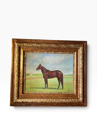 Beautiful Signed Horse Painting On Board