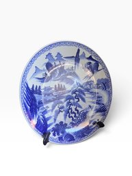 Japanese Arita-yaki Style Decorative Large Charger Featuring Hand-painted Details