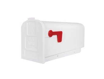 Gibraltar Parsons Medium Plastic Post Mount Mailbox (white) 2 Pack