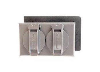 Bell Horizontal Mount Duplex Flip Outlet Covers 2 Count