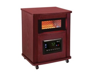 Comfort Zone Electric Digital Quartz Infared Heater With Remote Cherry Finish (Damaged)