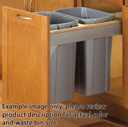 Knape & Vogt Soft-close Top-mount Pull Out Double 35 Quart Waste Bin Unit (incomplete)