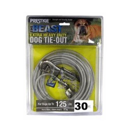 Bosspet Dog Tie Out Galvanized Steel Aircraft Cable 30' 125lb Max Rated