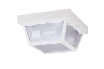 Westinghouse 2 Light Porch Fixture With Clear Glass White