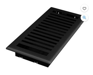 Imperial 4' X 10' Metal Floor Registers Black Iron 7 Pack