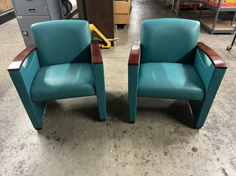 Lobby Chair Set Teal Color 26' X 35' X 32'