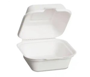 Genpak Harvest Fiber Hinged Containers 5.7' X 5.7' X 3' 500pc