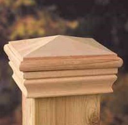 Deckorators Newport High Pyramid Pressure Treated Wood Post Caps 4' X 4' 6 Pack