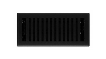 Imperial 4' X 10' Metal Floor Registers Black Iron 7 Pack