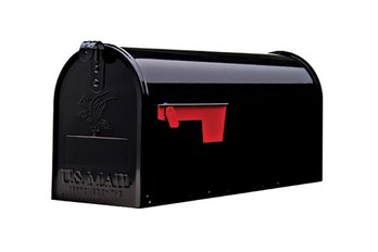 Gibraltar Galvanized Steel Post Mount Mailbox Elite Black