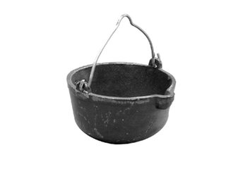 Jones Stephens 8' Cast Iron Melting Pot For Lead Ingots