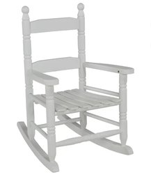Classic Child Porch Rocker Wooden White 18-1/2' X 14' X 22'