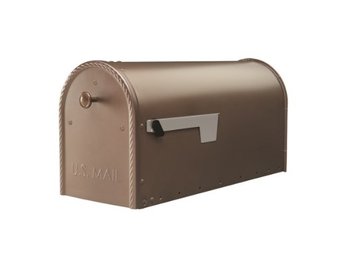 Gibraltar Edwards Large Steel Post Mount Mailbox Venetian Bronze