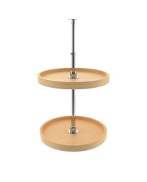 Wood 2 Shelf 18' Full Circle Lazy Susan Maple