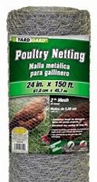 Poultry Netting 24' X 150' X 2' Galvanized Mesh