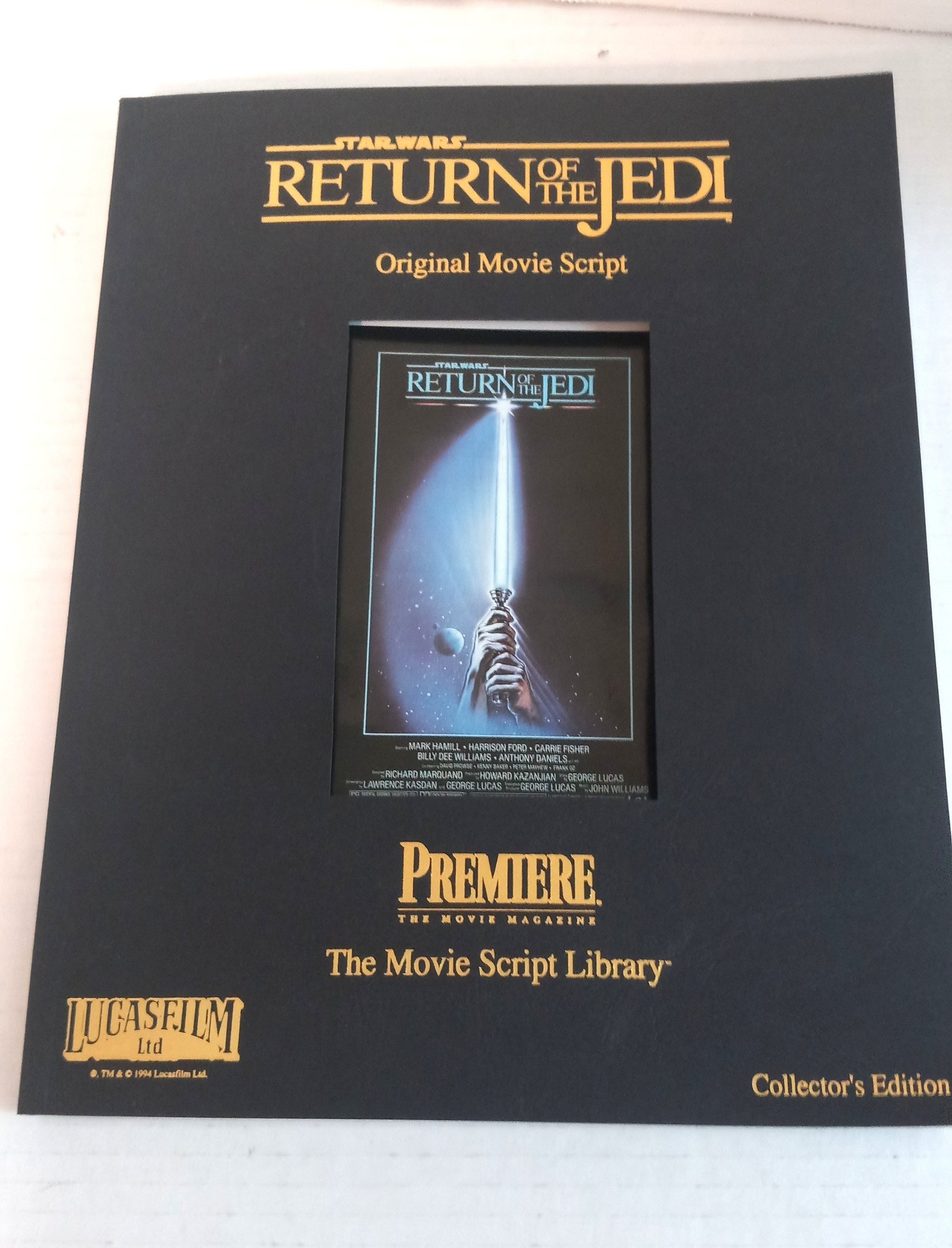 Signed Collectors Edition Star Wars Return Of The Jedi Movie Script ...