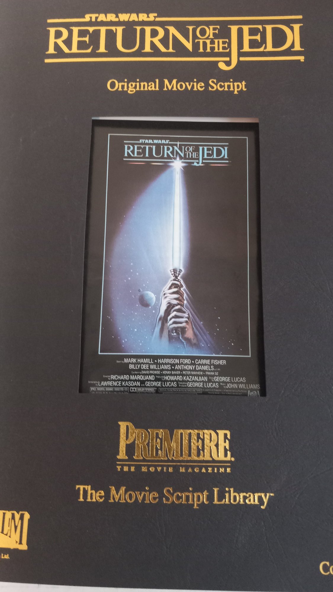 Signed Collectors Edition Star Wars Return Of The Jedi Movie Script ...