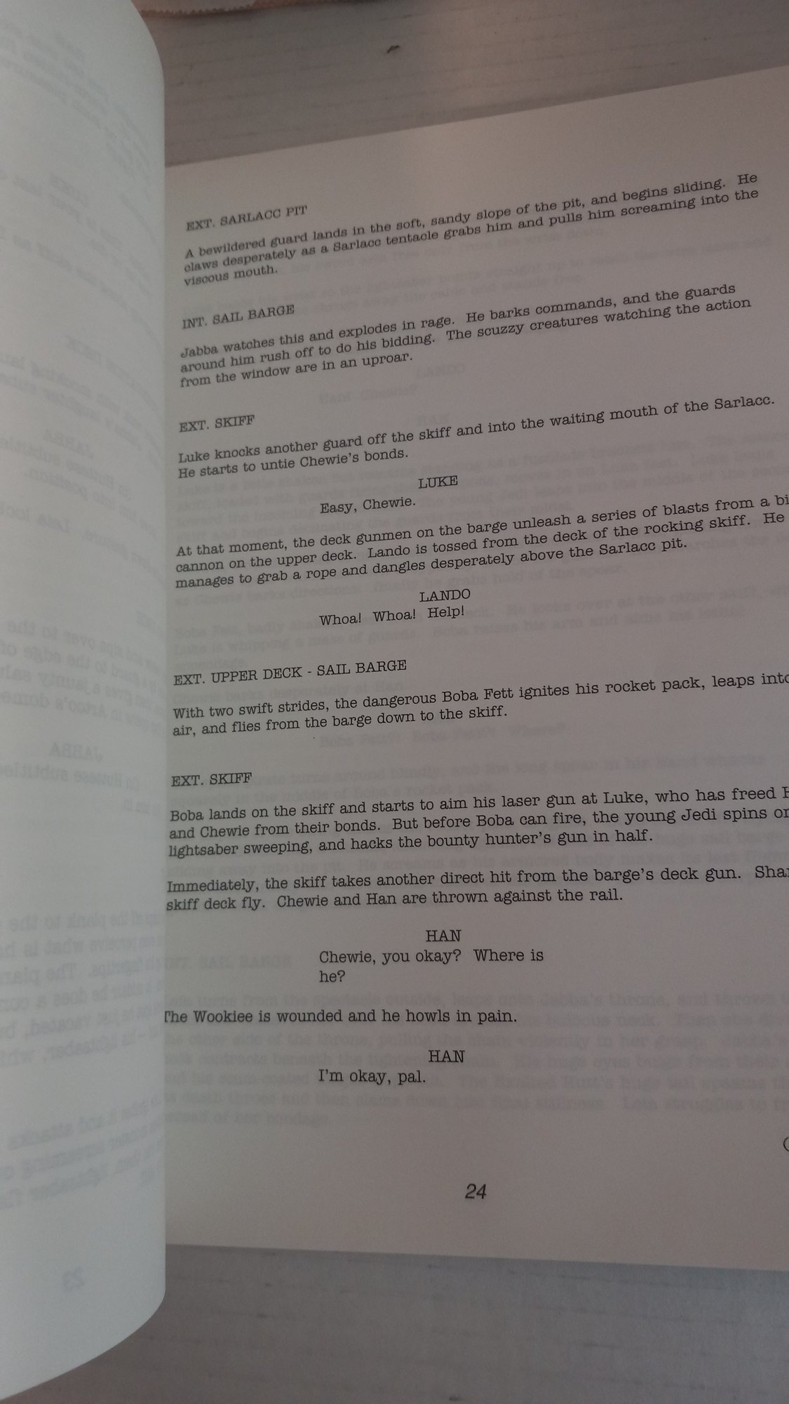 Signed Collectors Edition Star Wars Return Of The Jedi Movie Script ...