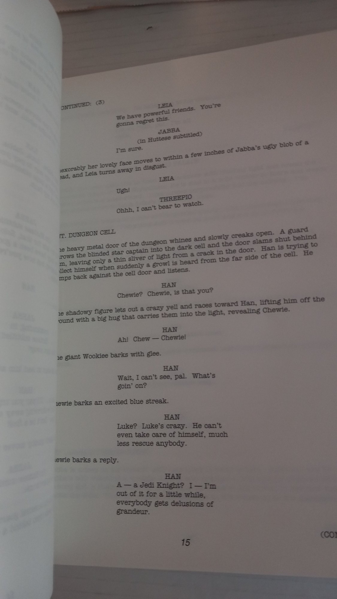 Signed Collectors Edition Star Wars Return Of The Jedi Movie Script ...